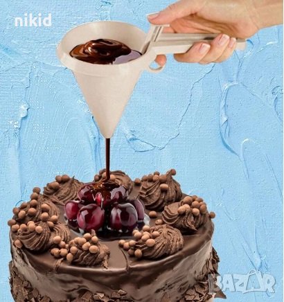 Фуния Разпределител дозатор пош за крем сос шоколад глазура ганаш тесто диспенсер пластмасов дозатор, снимка 9 - Аксесоари за кухня - 21017666