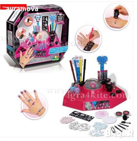 Monster High - Чудовища - Комплект за маникюр с татуировки, снимка 18 - Играчки за стая - 31362467