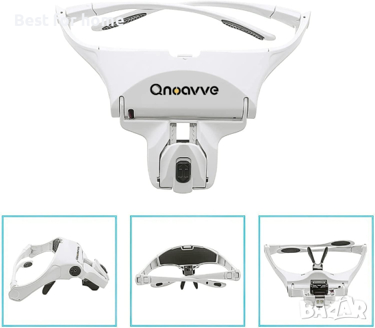 Мултифункционални очила с ЛЕД осветление и 5 сменяеми лупи Qanoavve, снимка 7 - Други инструменти - 44767906