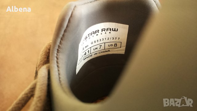 G-Star RAW размер EUR 41 / UK 7 естествена кожа 120-11-S, снимка 12 - Маратонки - 35561695