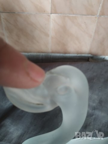 стъклена статуетка-лебед, снимка 2 - Статуетки - 35540315