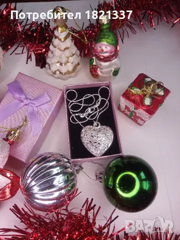 Сребърно колие Сърце , снимка 3 - Колиета, медальони, синджири - 48500383