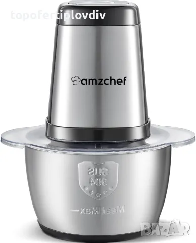 Чопър AMZCHEF 1.5 L Stainless Steel Bowl, 500 W ,Гаранция, снимка 1