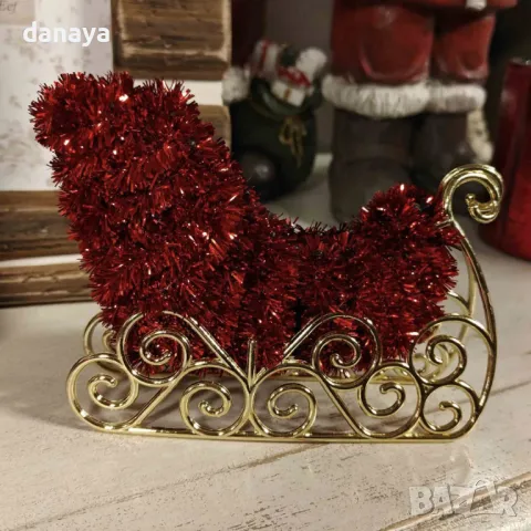 5387 Декоративна коледна шейна украшение, 14x11cm, снимка 5 - Декорация за дома - 47755466