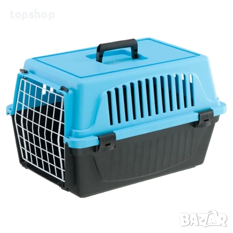 Ferplast Carrier Atlas 10 Blue - транспортна клетка за малки кучета и котки 32.5 / 48 / В 29 см, син