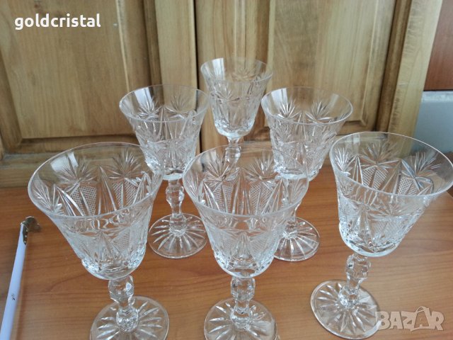 кристални чаши, снимка 3 - Антикварни и старинни предмети - 35590039