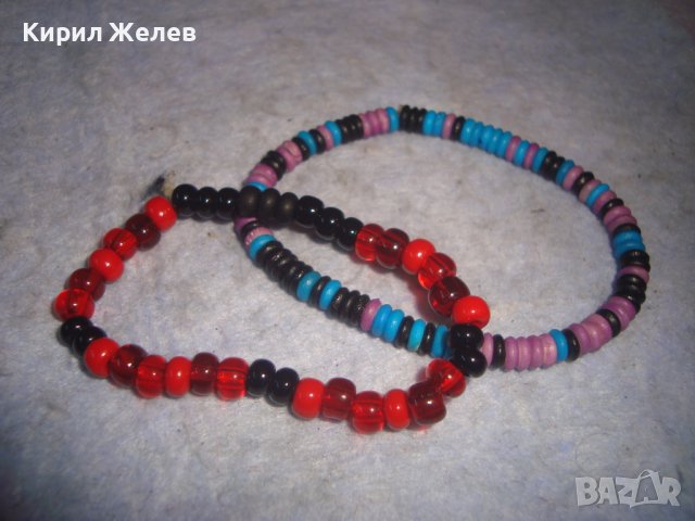 ДВЕ СТАРИ ЦВЕТНИ РАЗТЕГЛИВИ МЪНИСТЕНИ АРТ ГРИВНИЧКИ РЪЧНА ИЗРАБОТКА 18962, снимка 4 - Гривни - 37026611