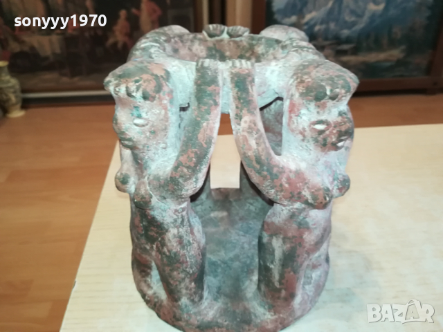 ФИГУРИ НА ЖЕНИ-18Х18СМ-АНТИКА КЕРАМИКА ОТ ГЕРМАНИЯ  1503241921, снимка 2 - Антикварни и старинни предмети - 44782127