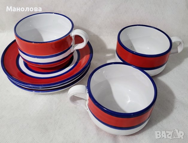 Италианска ръчно изработена и рисувана керамика. , снимка 2 - Сервизи - 42818713