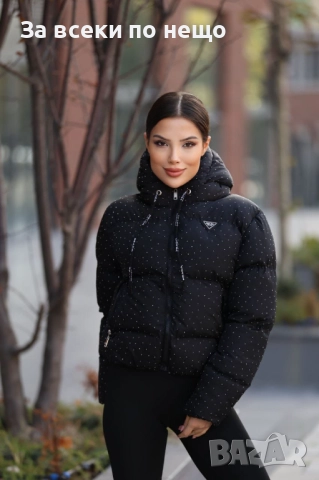 Prada Дамско Зимно Яке С Качулка Прада - Бяло Или Черно Код A1164, снимка 5 - Якета - 52675867