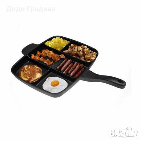 Алуминиев тиган с 5 разделения TV308, снимка 2 - Съдове за готвене - 53878086