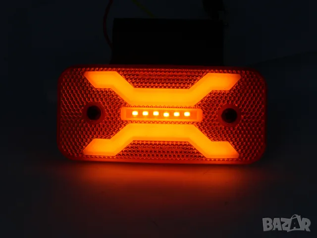 NEON висящ LED габарит 30 LED 12-24V с жълта светлина, снимка 5 - Аксесоари и консумативи - 55868993