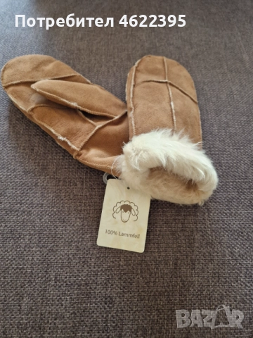 Ръкавици от агнешка кожа в светъл кафяв цвят