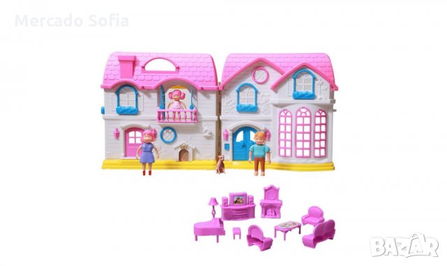 Къща за кукли със звукови светлини - 13 аксесоари, снимка 2 - Кукли - 30780956