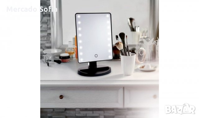 Огледало за гримиране с лампа - черно, снимка 3 - Други - 31510260