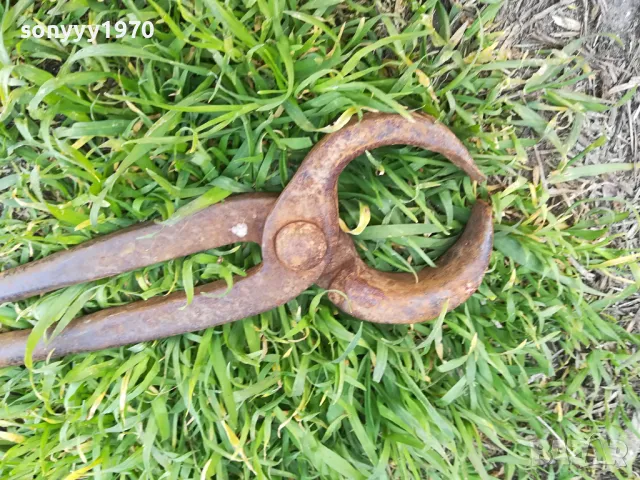 АНТИКИ-СТАРИ КЛЕЩИ КОВАШКИ 39СМ 1204251916, снимка 3 - Антикварни и старинни предмети - 49873290