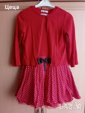 Красива червена рокля за момиче, снимка 1 - Детски рокли и поли - 38832706