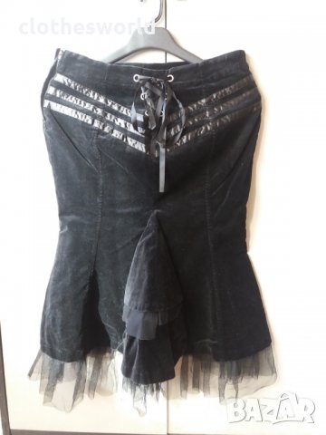 Невероятна пола H&M от кадифе модел рибена опашка, снимка 10 - Поли - 19855511