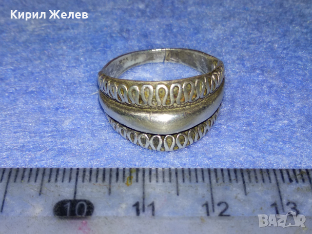 КРАСИВО ОРНАМЕНТИРАН СРЕБЪРЕН ПРЪСТЕН СРЕБРО 925 РЪЧНА МАЙСТОРСКА ИЗРАБОТКА 41891, снимка 10 - Пръстени - 44663726