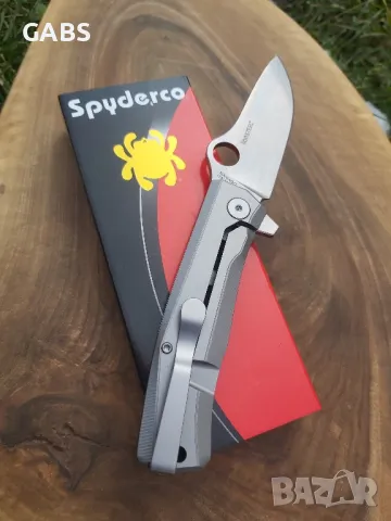 Сгъваем джобен нож Spyderco SpyMyto,Micarta/Titanium, снимка 6 - Ножове - 49294972