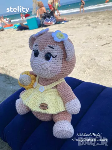 Плетена играчка маймунка, снимка 2 - Плюшени играчки - 48419743