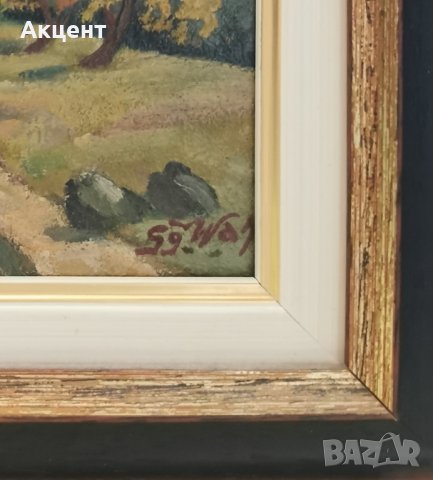 Винтидж картина масло 1959 г. , снимка 2 - Картини - 40031472