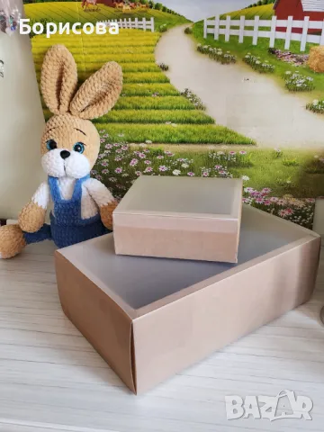 Кутия картонена с PVC прозрачен  капак  , опаковъчна кутия 