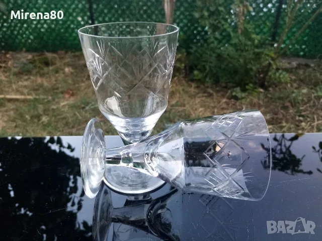 Български кристални чаши за ракия - 4 бр., снимка 3 - Чаши - 55954485