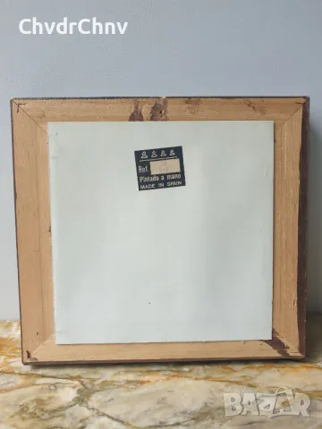 23x21см/3бр малки стари картини масло върху платно/селски пейзажи/картина в дървена рамка, снимка 8 - Картини - 48789469