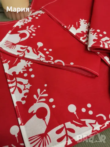 Текстилни салфетки за сервиране, 6 броя, снимка 2 - Покривки за маси - 47942744