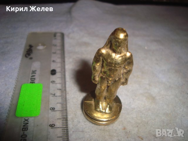 СТАРА ФИГУРКА ОЛОВНО ВОЙНИЧЕ ЕГИПЕТ с ПОЗЛАТА РЯДКО за КОЛЕКЦИЯ ФИГУРА от ШАХ 27396, снимка 7 - Колекции - 38139139