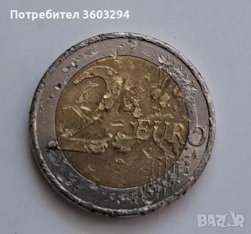 2 евро 2007г.-Словения с дефект.