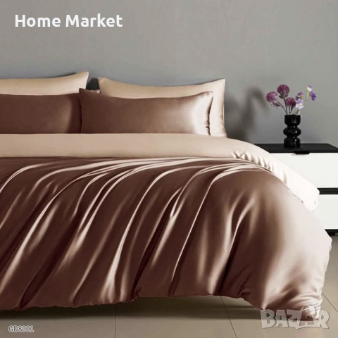 Луксозен комплект от висококачествен памучен сатен Комплектът е от 4 части и съдържа: 1 бр. долен , снимка 15 - Спално бельо - 51619192