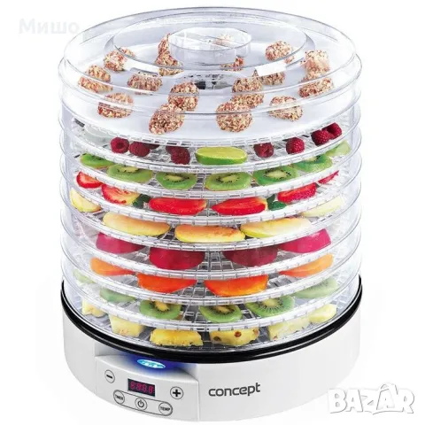 Уред за сушене на плодове и зеленчуци дехидратор 9 тави Concept SO2020, снимка 1