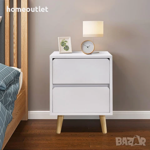 ПРОМОЦИЯ Шкаф за съхранение с минималистичен дизайн в бяло CLIPOP C-B-ST-0014WHWH, снимка 2 - Шкафове - 50770328