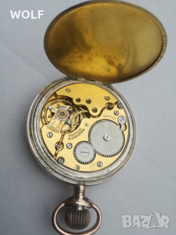 Brevet Swiss No:51828 швейцарски сребърен позлатен часовник, снимка 8 - Антикварни и старинни предмети - 31109290