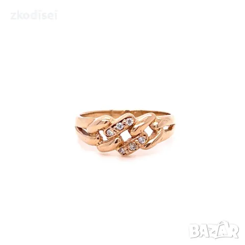 Златен дамски пръстен 2,56гр. 14кр.проба:585 размер:51 модел:30531-2