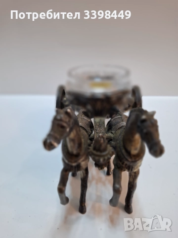  Колесница в римски стил, теглена от два коня. , снимка 8 - Антикварни и старинни предмети - 52674196