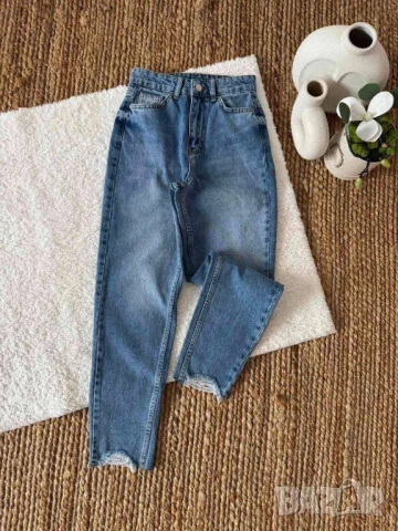 Сини дънки тип МОМ