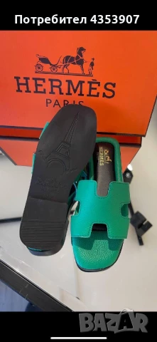 Дамски чехли Hermes, снимка 8 - Чехли - 50780897