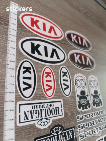 Стикери КИА Sportage KIA Stickers 17 бр. - лист А4, снимка 4 - Аксесоари и консумативи - 51433318
