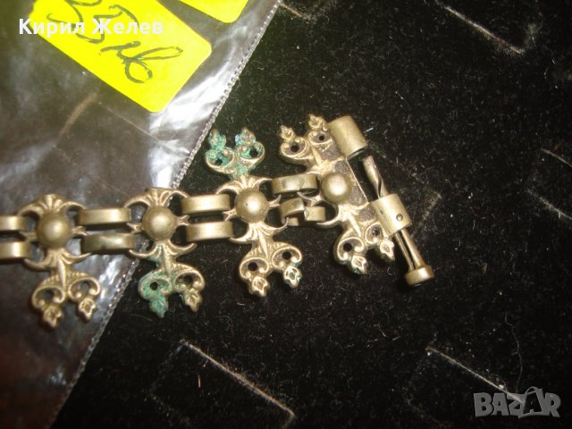 АВТЕНТИЧНА ВЪЗРОЖДЕНСКА БРОНЗОВА ГРИВНА с ЩИФТ РЯДКА МАЙСТОРСКА ИЗРАБОТКА 4963, снимка 6 - Антикварни и старинни предмети - 30636705