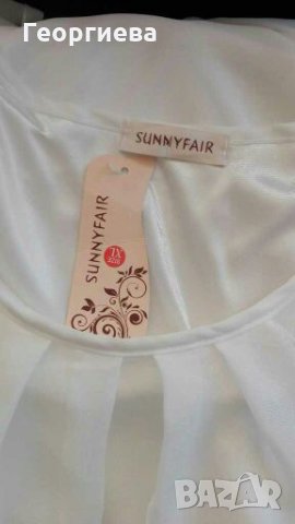 Прекрасна бяла туника/рокля от шифон👗🍀M/L,L👗арт.175, снимка 6 - Туники - 30034831