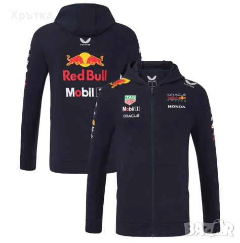 Red Bull Racing Team Full Zip Hoodie - Оригинално мъжко горнище, снимка 6 - Спортни дрехи, екипи - 52566778