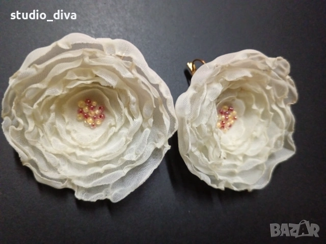 Обеци Цветя, снимка 5 - Обеци - 53929287