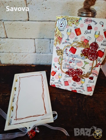 Дървена картичка плик за рожден ден "Martini girl", снимка 3 - Подаръци за рожден ден - 53906226