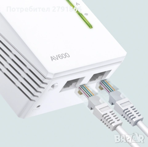 TP-Link TL-WPA4220 KIT AV600 Powerline адаптер,Wi-Fi усилвател 300 Mbps,Plug & Play, снимка 5 - Рутери - 53939722