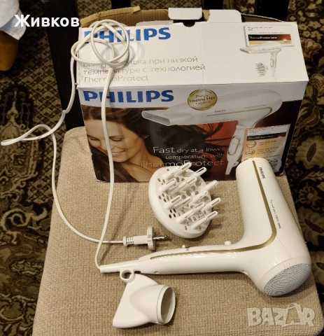 Сешоар Philips ThermoProtekt 2200 w IONIC, снимка 2 - Сешоари - 52704783