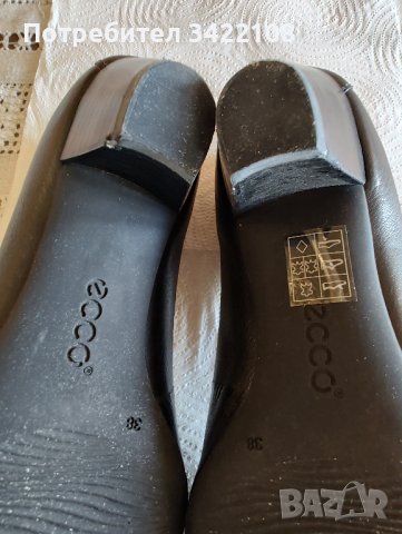 Дамски черни кожени обувки Ессо, номер 38, снимка 6 - Дамски ежедневни обувки - 42890930
