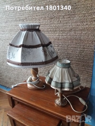  Ретро Настолни лампиони- красиви с дантели , снимка 11 - Настолни лампи - 30838714